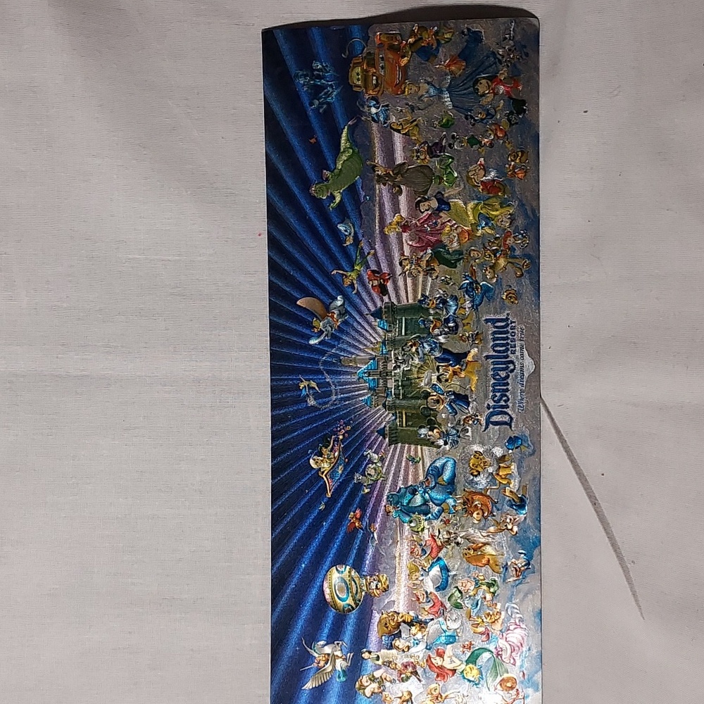 Vintage Disneyland Resort Long Post Card  Metallic Looking